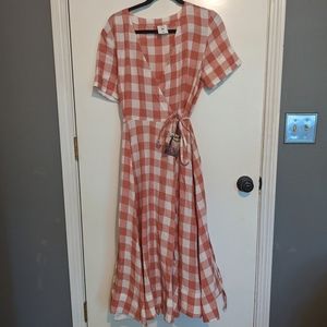 Son de Flor short sleeve wrap dress